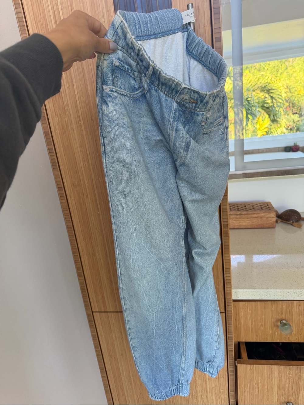 Sold Out Color Rag & Bone Light Blue Women's Miramar Sweatpant Denim Joggers